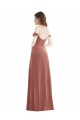 Cinnamon Rose Sleeveless Off the Shoulder A-Line Stretch Velvet Semi Formal Evening Dress / Prom Dress / Bridesmaid Dress Worcester