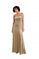 Low Back Sleeveless Square Neck A-Line Stretch Velvet Formal Evening Gown / Prom Dress / Bridesmaid Dress Worcester