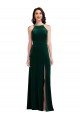 Sleeveless Halter Neck A-Line Stretch Velvet Semi Formal Evening Dress / Prom Dress / Bridesmaid Dress Worcester