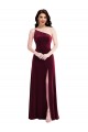 Sleeveless One Shoulder Trumpet Stretch Velvet Black Tie Evening Dress / Prom Dress / Bridesmaid Dress Worcester