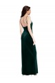 Low Back Sleeveless Spaghetti Straps Sheath Stretch Velvet Prom Dress / Bridesmaid Dress Worcester