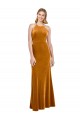 Criss Cross Open Back Sleeveless Halter Neck A-Line Stretch Velvet Formal Evening Gown / Prom Dress / Bridesmaid Dress Worcester