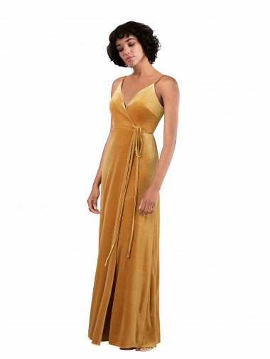 V-Back Sleeveless V-Neck Column Stretch Velvet Black Tie Evening Gown / Prom Dress / Bridesmaid Dress Worcester