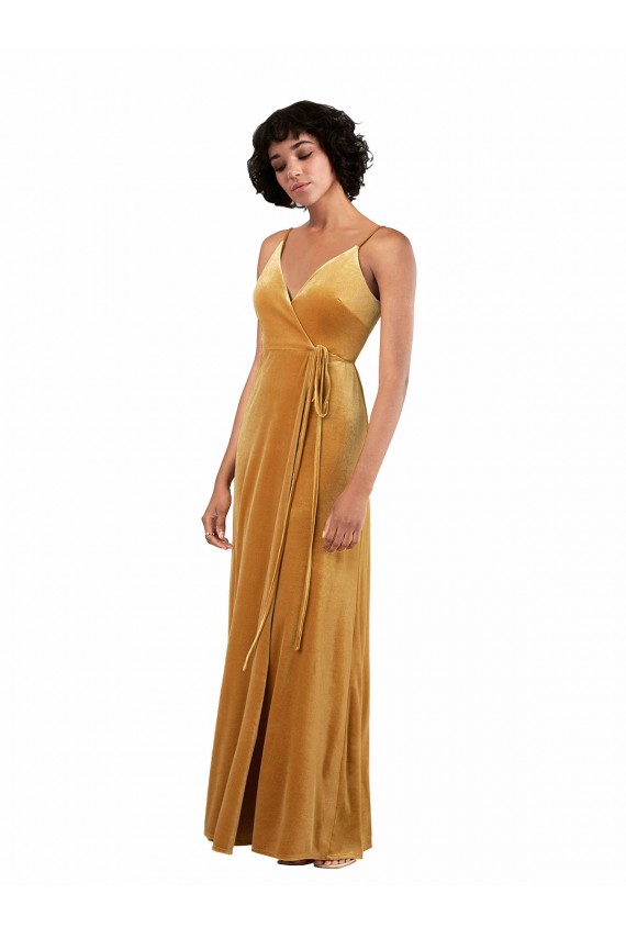 V-Back Sleeveless V-Neck Column Stretch Velvet Black Tie Evening Gown / Prom Dress / Bridesmaid Dress Worcester