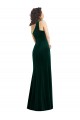 Sleeveless One Shoulder Trumpet Stretch Velvet Black Tie Prom Dress / Bridesmaid Dress Worcester
