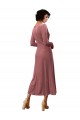 Long Sleeves V-Neck A-Line Stretch Velvet Black Tie Prom Dress / Bridesmaid Dress Worcester