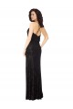 Criss Cross Back Sleeveless Spaghetti Straps A-Line Floral Velvet & Stretch Velvet Bridesmaid Dress Worcester