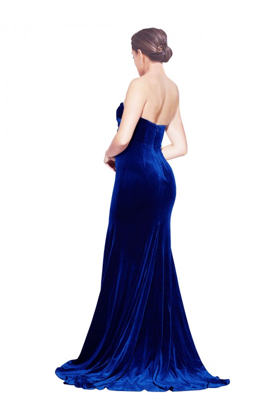 Low Back Sleeveless Sweetheart Mermaid Stretch Velvet Formal Evening Gown / Prom Dress / Bridesmaid Dress Worcester