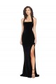 Low Back Sleeveless Halter Neck Sheath Stretch Velvet Semi Formal Evening Dress / Prom Dress / Bridesmaid Dress Worcester