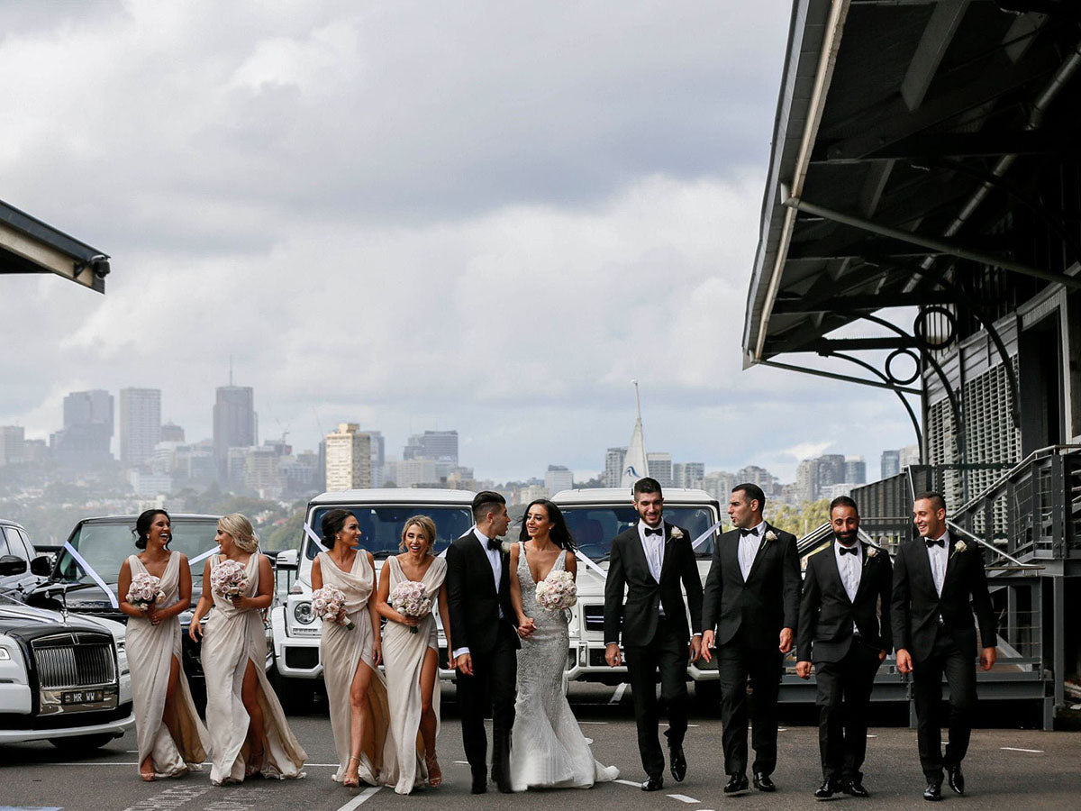 Full Length Luxe Chiffon Long Champagne bridesmaid dresses Worcester with Sexy High Slit and Front Ruffles